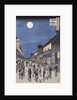 Night time view of Saruwaka Street by Ando or Utagawa Hiroshige