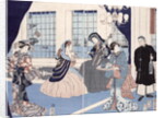 The salon of a house of foreign merchants at Yokohama, 1861 by Utagawa Sadahide