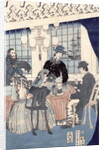 The salon of a house of foreign merchants at Yokohama, 1861 by Utagawa Sadahide