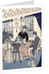 The salon of a house of foreign merchants at Yokohama, 1861 by Utagawa Sadahide