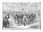Members of the provisional government reviewing the National Guards outside the Hotel de Ville in Paris on the 31st October 1870, c.1870 by French School