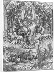 Scene from the Apocalypse, St. John before God the Father and the Twenty-Four Elders, German edition, 1498 by Albrecht Dürer or Duerer