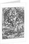 Scene from the Apocalypse, St. John before God the Father and the Twenty-Four Elders, German edition, 1498 by Albrecht Dürer or Duerer
