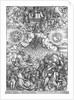 Scene from the Apocalypse, The Opening of the Fifth and Sixth Seals, Latin edition, 1511 by Albrecht Dürer or Duerer