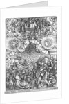 Scene from the Apocalypse, The Opening of the Fifth and Sixth Seals, Latin edition, 1511 by Albrecht Dürer or Duerer