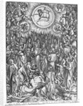 Scene from the Apocalypse, Adoration of the Lamb, German edition, 1498 by Albrecht Dürer or Duerer