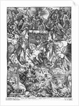 Scene from the Apocalypse, The Opening of the Seventh Seal, The Seven Angels with the trumpets, Latin edition, 1511 by Albrecht Dürer or Duerer