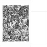 Scene from the Apocalypse, The Opening of the Seventh Seal, The Seven Angels with the trumpets, Latin edition, 1511 by Albrecht Dürer or Duerer