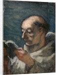 Monk Reading by Honore Daumier