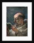 Monk Reading by Honore Daumier