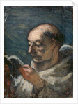 Monk Reading by Honore Daumier