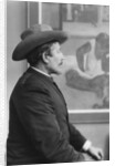 Paul Gauguin in front of his canvases, c.1893 by French Photographer