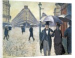 Sketch for 'Paris, a Rainy Day', 1877, pre-restoration by Gustave Caillebotte