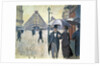 Sketch for 'Paris, a Rainy Day', 1877, pre-restoration by Gustave Caillebotte