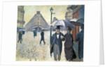 Sketch for 'Paris, a Rainy Day', 1877, pre-restoration by Gustave Caillebotte