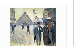 Sketch for 'Paris, a Rainy Day', 1877, pre-restoration by Gustave Caillebotte