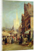 Market at Hennebont by Jules Achille Noel
