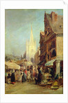 Market at Hennebont by Jules Achille Noel