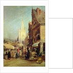 Market at Hennebont by Jules Achille Noel