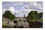 The Port at Quimper, 1857 by Eugene Louis Boudin