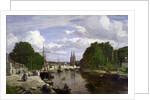The Port at Quimper, 1857 by Eugene Louis Boudin