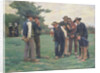 Playing Boules on the outskirts of Concarneau by Theophile Louis Deyrolle