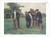 Playing Boules on the outskirts of Concarneau by Theophile Louis Deyrolle