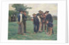 Playing Boules on the outskirts of Concarneau by Theophile Louis Deyrolle