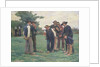 Playing Boules on the outskirts of Concarneau by Theophile Louis Deyrolle