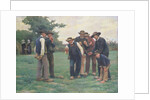 Playing Boules on the outskirts of Concarneau by Theophile Louis Deyrolle