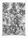 Scene from the Apocalypse, The seven-headed and ten-horned dragon by Albrecht Dürer or Duerer