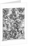 Scene from the Apocalypse, The seven-headed and ten-horned dragon by Albrecht Dürer or Duerer