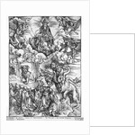 Scene from the Apocalypse, The seven-headed and ten-horned dragon by Albrecht Dürer or Duerer