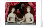 Gabrielle d'Estrées and her sister, the Duchess of Villars, 16th century by Fontainebleau School