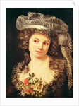 Portrait of a young woman in the style of Labille-Guiard by Gustave Courbet