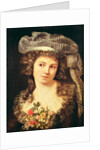 Portrait of a young woman in the style of Labille-Guiard by Gustave Courbet