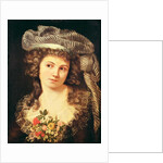 Portrait of a young woman in the style of Labille-Guiard by Gustave Courbet