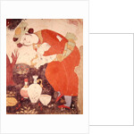 Woman pouring Wine in the Court of Shah Abbas I, 1585-1627 by School Persian