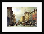 Street Scene in New York by Hippolyte Victor Valentin Sebron