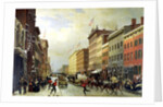 Street Scene in New York by Hippolyte Victor Valentin Sebron