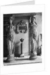 View of two caryatids from the Caryatids' Tribune in the Louvre Museum, late 19th century by Adolphe Giraudon
