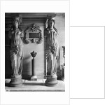 View of two caryatids from the Caryatids' Tribune in the Louvre Museum, late 19th century by Adolphe Giraudon