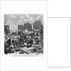 Expropriations during the extension of Avenue de l'Opera, inhabitants moving from the Butte des Moulins, October 1876 by French School