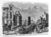 Improvements to Paris, transformation of Montagne Sainte-Genevieve, view taken from rue Saint-Victor, 1877 by Felix Thorigny