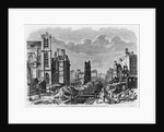 Improvements to Paris, transformation of Montagne Sainte-Genevieve, view taken from rue Saint-Victor, 1877 by Felix Thorigny