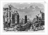 Improvements to Paris, transformation of Montagne Sainte-Genevieve, view taken from rue Saint-Victor, 1877 by Felix Thorigny