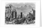 Improvements to Paris, transformation of Montagne Sainte-Genevieve, view taken from rue Saint-Victor, 1877 by Felix Thorigny