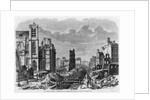 Improvements to Paris, transformation of Montagne Sainte-Genevieve, view taken from rue Saint-Victor, 1877 by Felix Thorigny
