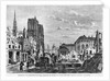 Paris, demolition of a part of the Cite to extend the buildings of the new Hotel-Dieu by Felix Thorigny