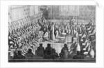 Session of Parliament presided by Regent Anne of Austria and Louis XIV by French School